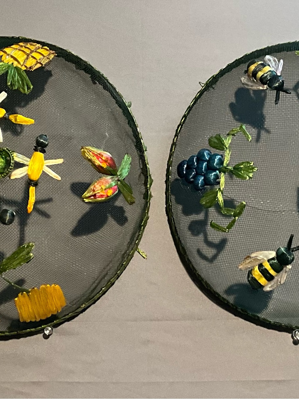 Vintage Picnic Mesh Dome Food Cover Set Of 2